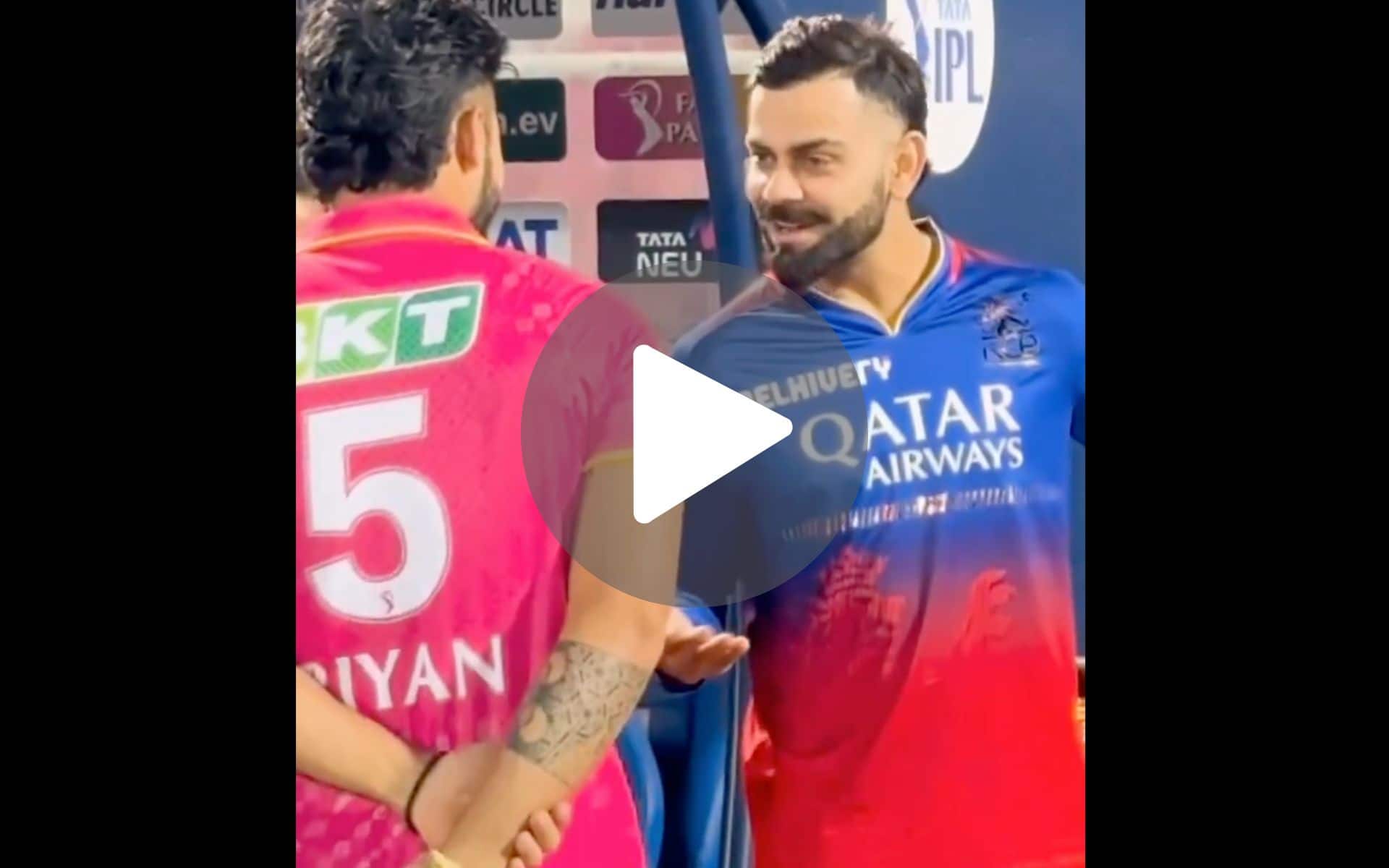 [Watch] Virat Kohli & Riyan Parag Share 'Wholesome' Moment After RCB's Loss To RR
